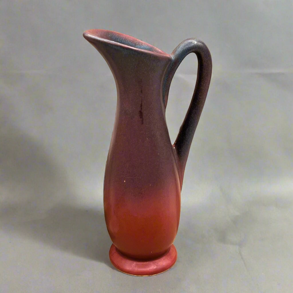 Van Briggle Pottery Matte Mulberry and Blue 7" Ewer Pitcher Vase